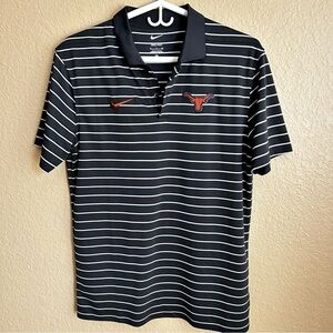 Nike UT Longhorns Striped Dri-FIT Short Sleeve Polo